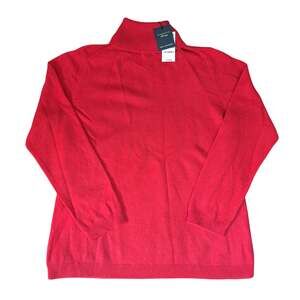 NWT Charter Club Luxury 100% Cashmere Turtleneck Sweater XXL Red Calypso Red